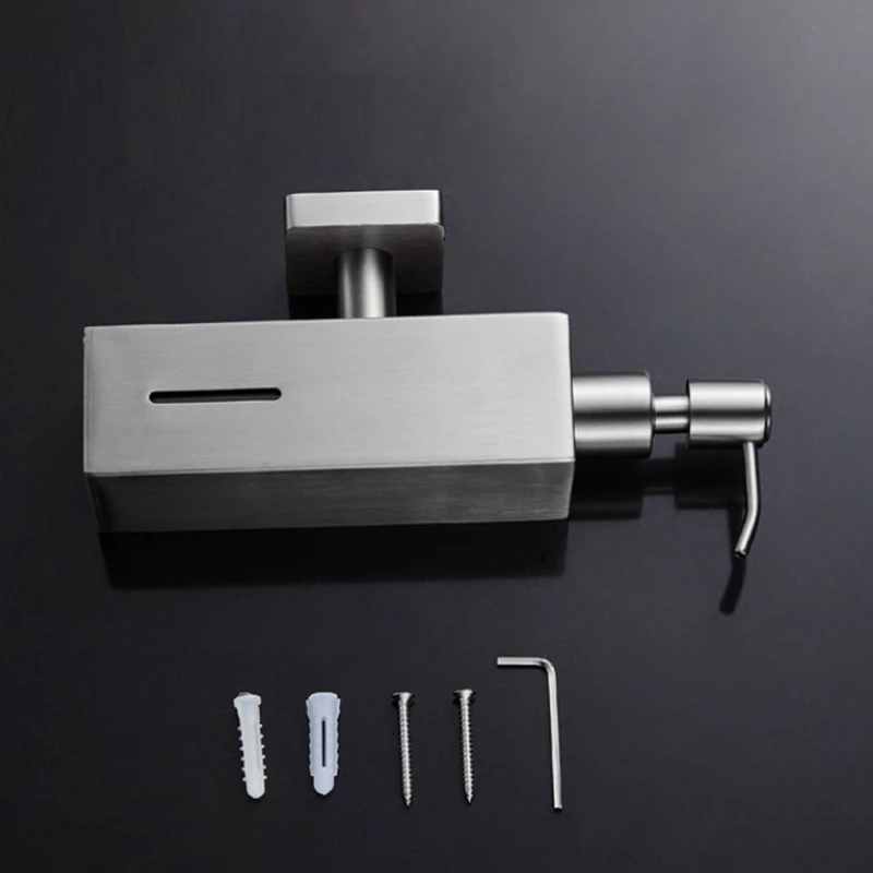 

Stainless Steel Soap Dispenser Bathroom Shampoo Wall Mounted Soap Dispenser 62KD