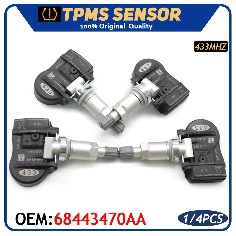 

68443470AA в шинах автомобиля система контроля давления в шинах Сенсор Для DODGE DURANGO JEEP GRAND CHEROKEE 2020 2021 433 МГц