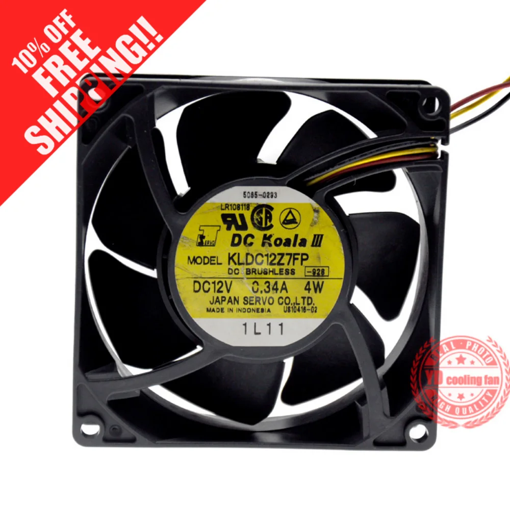 Для сервопривода KLDC12Z7FP 12V 0.34A 4W 9CM 9032 3 линии Вентилятор охлаждения|cooling fan|9cm fanfan
