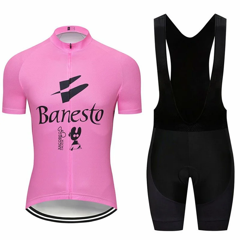 

2021 TEAM Banesto Cycling clothes 9D Gel pad Shorts Bike Jersey set Ropa Ciclismo Mens pro Maillot Culotte clothes