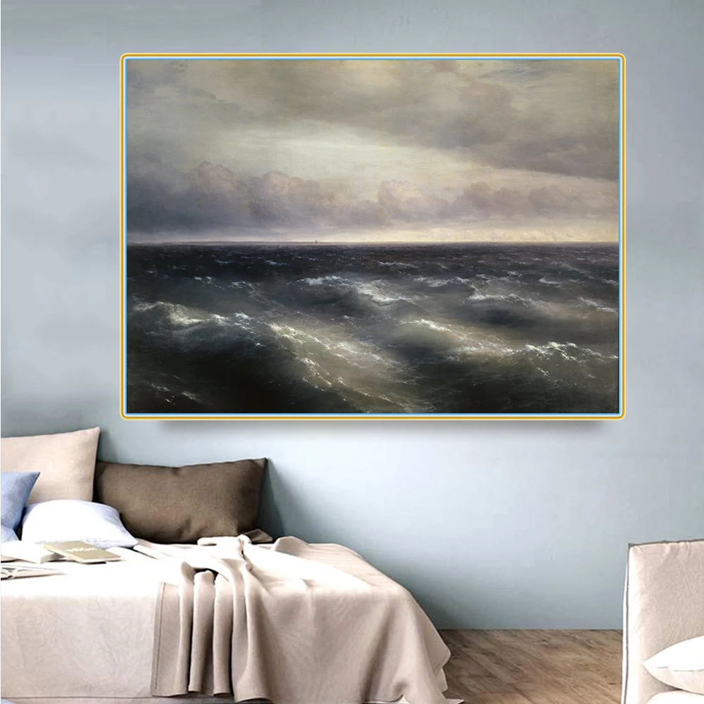 Цитон Ивана Айвазовского Black Черное море Canvas холст картина маслом постер