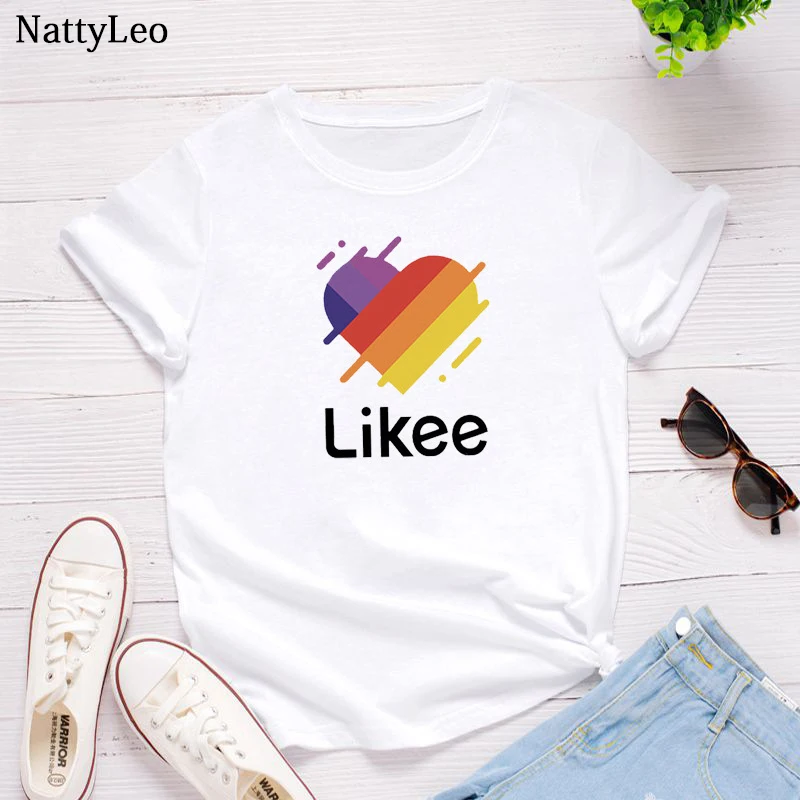 

100%cotton Women Shirt Plus Size Tshirt Gradient Heart Letter Print Shirts for Women Short Sleeve Tees Woman Tshirts Green Tops