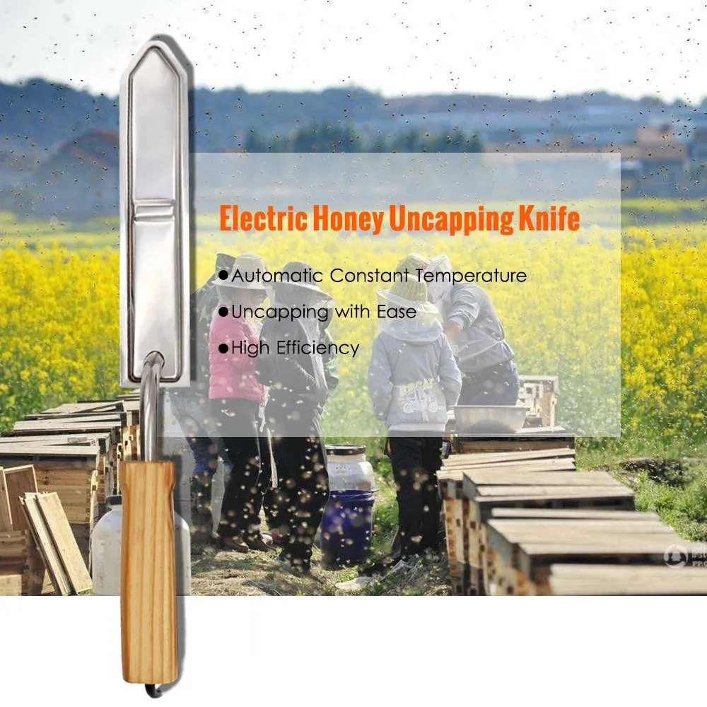 Electric Honey Uncapping Tool Scraper Extractor Bee Beekeeping Equipment with Wooden Handle Stainless | Дом и сад