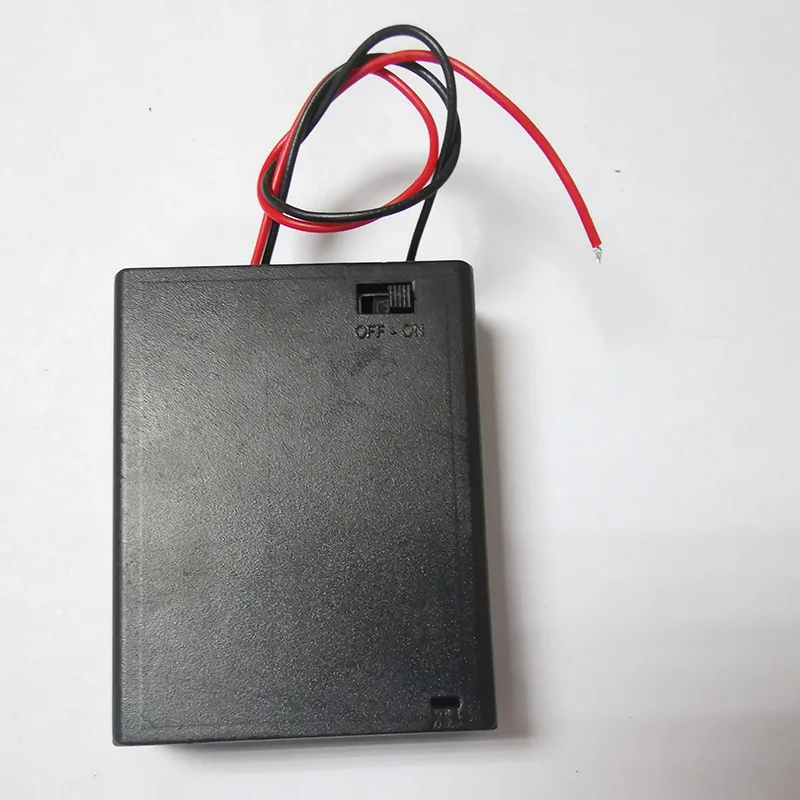 1 шт./лот пластиковый держатель для 4 батарей ААА пластиковая коробка пружинный