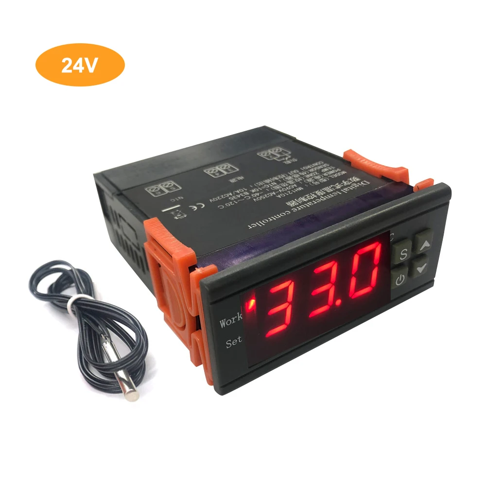 

MH-1210A Digital Temperature Controller Heating/Cooling NTC Sensor Temp Control Thermostat Regulator for Freezer Fridge Hatching