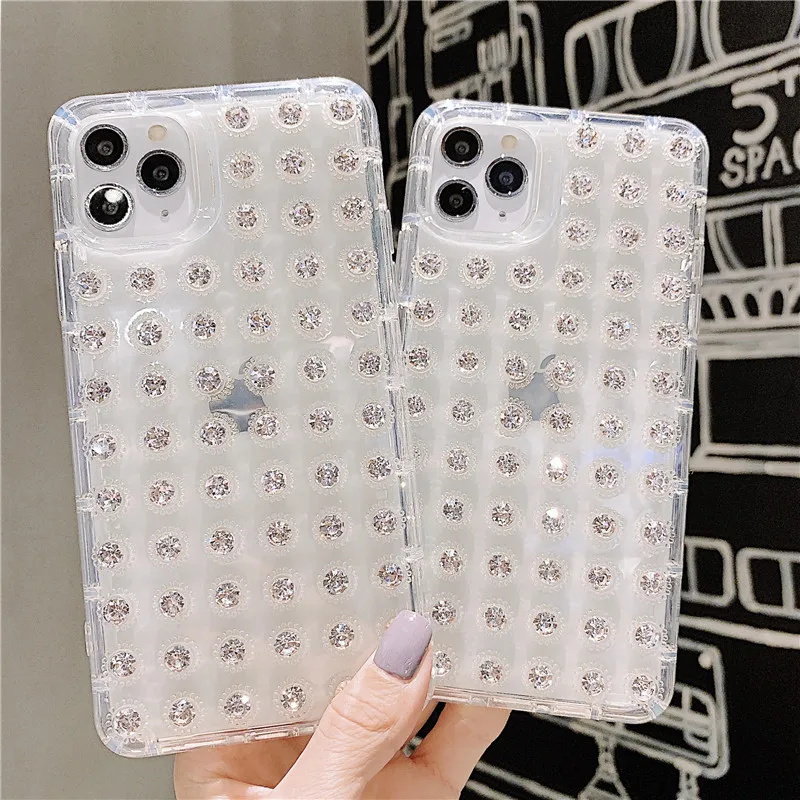 Роскошный Блестящий 3D чехол для телефона iPhone 11 pro Max Xr X XS max 8 7 6 6s Plus прозрачный