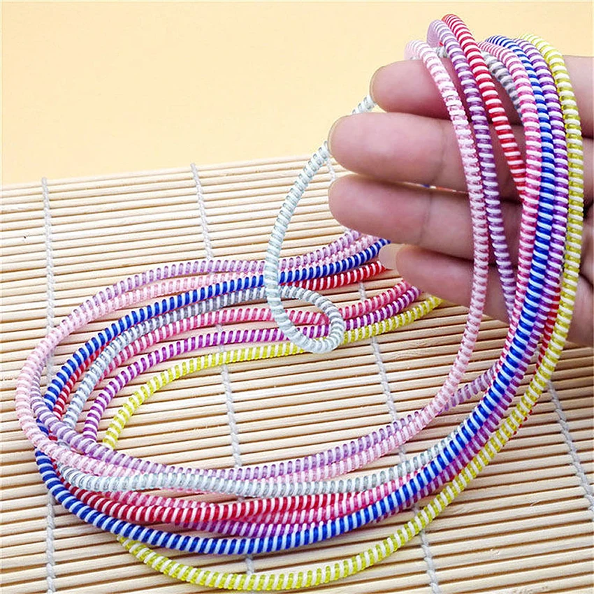 10 шт. пружинный защитный кабель для зарядки и передачи данных|Органайзеры кабеля|