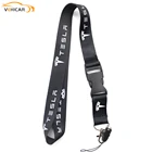 Автомобильный шнурок для TESLA Design, модный шнурок для шеи, магнитные ключи, домашние ключи, идентификационные значки, шнурок для карт