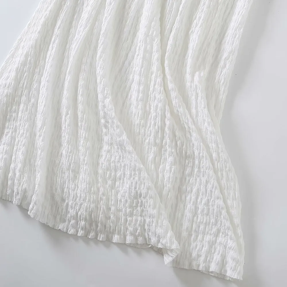 

2021 ZA summer new women's long textured dress backless suspender skirt RA 0858093 0858/093