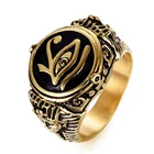 Винтажное египетское кольцо Фараона, глаз хора, оригинальное креативное властительное мужское кольцо, Трендовое кольцо для вечеринки, праздничное Подарочное кольцо
