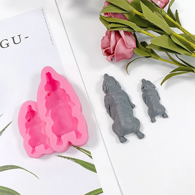 

Sleepy Dog Silicone Resin Molds Cute Sleeping Pet Dog Family Resin Casting Molds X7YA