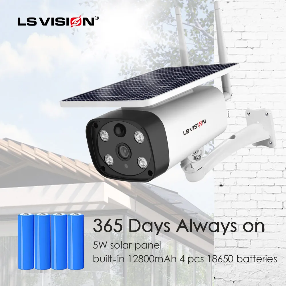 IP-камера наружная Водонепроницаемая с Wi-Fi 2 МП на солнечной батарее | Безопасность