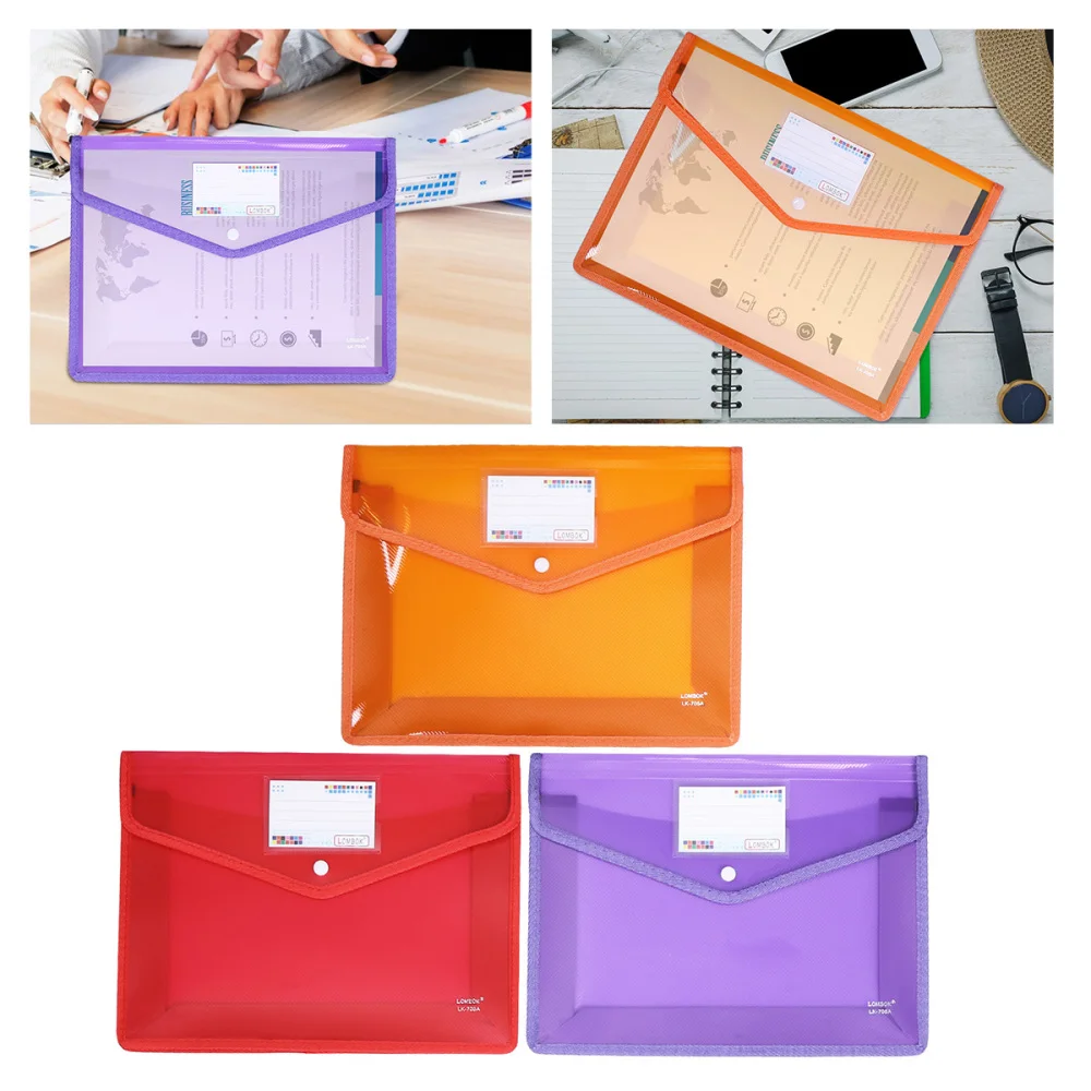 

3Pcs File Pouch Document Folder Document Storage Organizer for Office Business