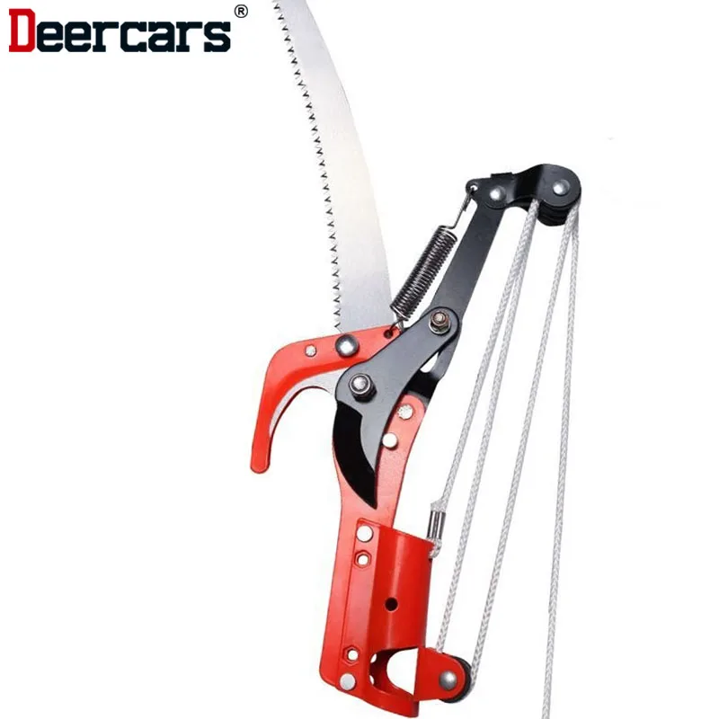 

High Altitude Three Pulley Pruning Scissors Tree Trimmer Branches Cutter Garden Shears Saw Fruit Pick Cutting Tool Without Rod
