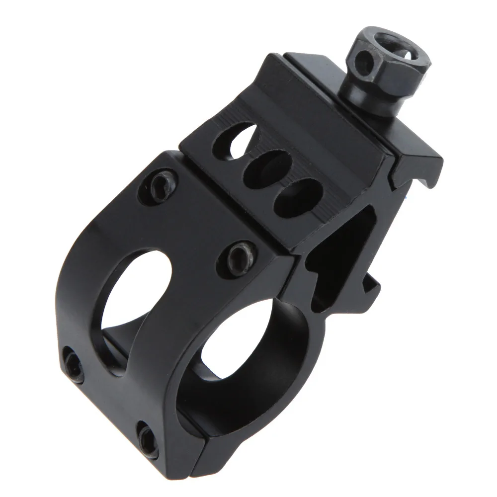 

45 Degree Picatinny Offset Tactical Ring Flashlight Torch Rail Mount 25.4mm Light Holder Mount