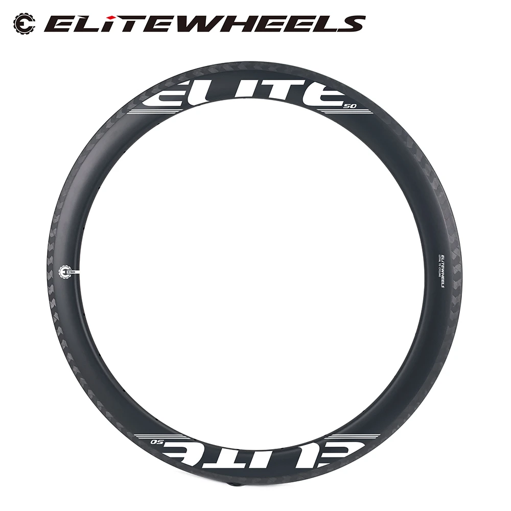 

ELITEWHEELS 700c Carbon Road Rim Crystal Polished Brake Surface UD Finish Matte Glossy Tubular Clincher Tubeless Cycling Wheels