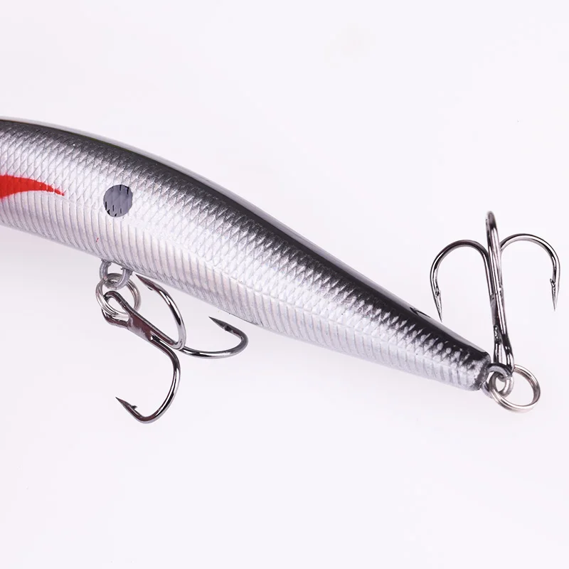 1Pcs Minnow Fishing Lures 10cm 8g Floating Wobblers Laser Hard Plastic Artificial Bait With Treble Hooks Crankbait Pesca Tackle