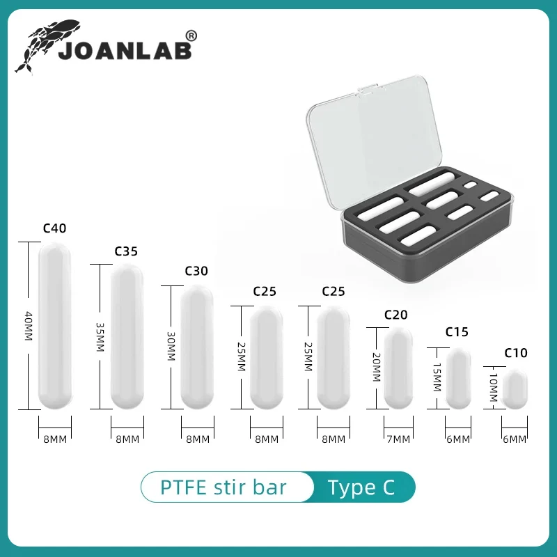 Магнитная мешалка JOANLAB Размер 15 мм 20 25 28 30 35 40 из ПТФЭ стержни для перемешивания 10