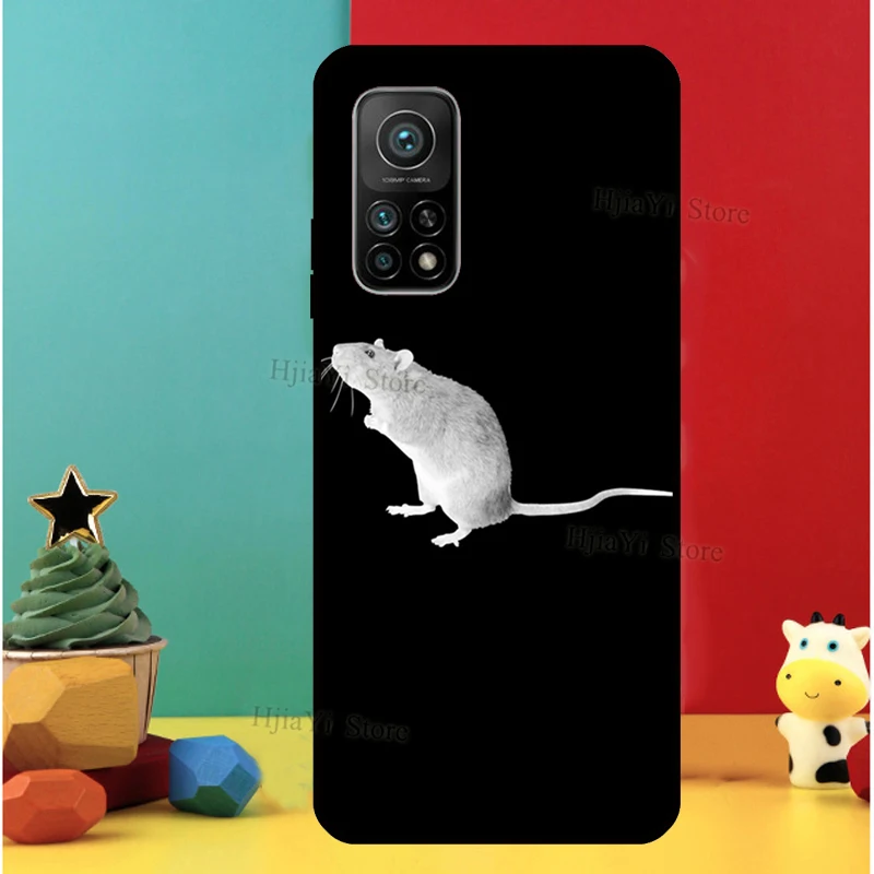 Симпатичный мультяшный чехол The Peeking Rat для POCO F3 M3 X3 Pro Xiaomi Mi 11 Lite Note 10 9T 10T | Мобильные
