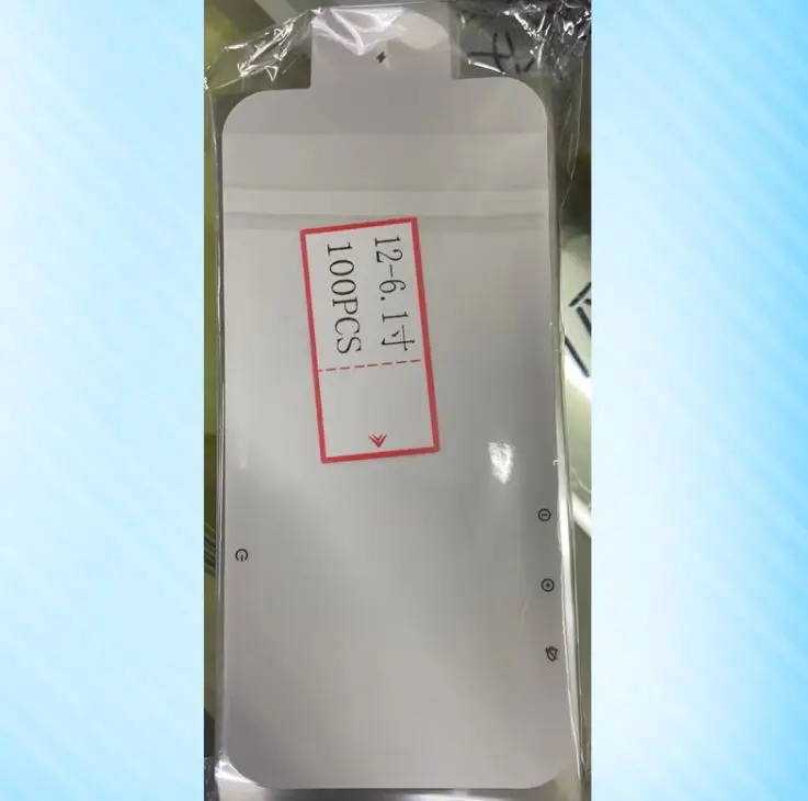 Передняя защитная пленка 100 шт. фабричная для iPhone 12mini 12 11 pro max XS MAX XR X 4s 5 5s 5c 6 6s 7 8 plus