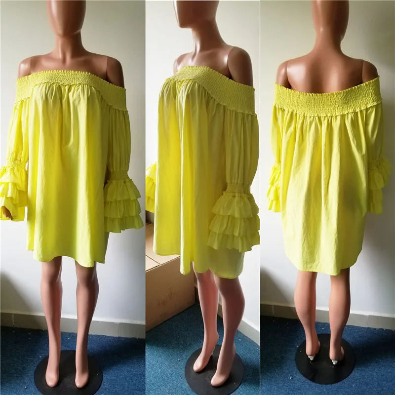 Платье женское с открытыми плечами пикантный Повседневный свободвечерние