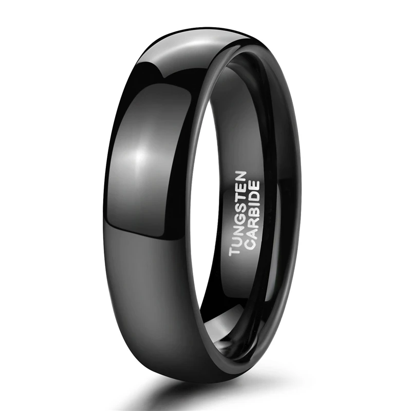 

Somen Tungsten Ring Black Men's Ring Wedding Engagement Ring for Man Jewelry 6mm Wide Anillos