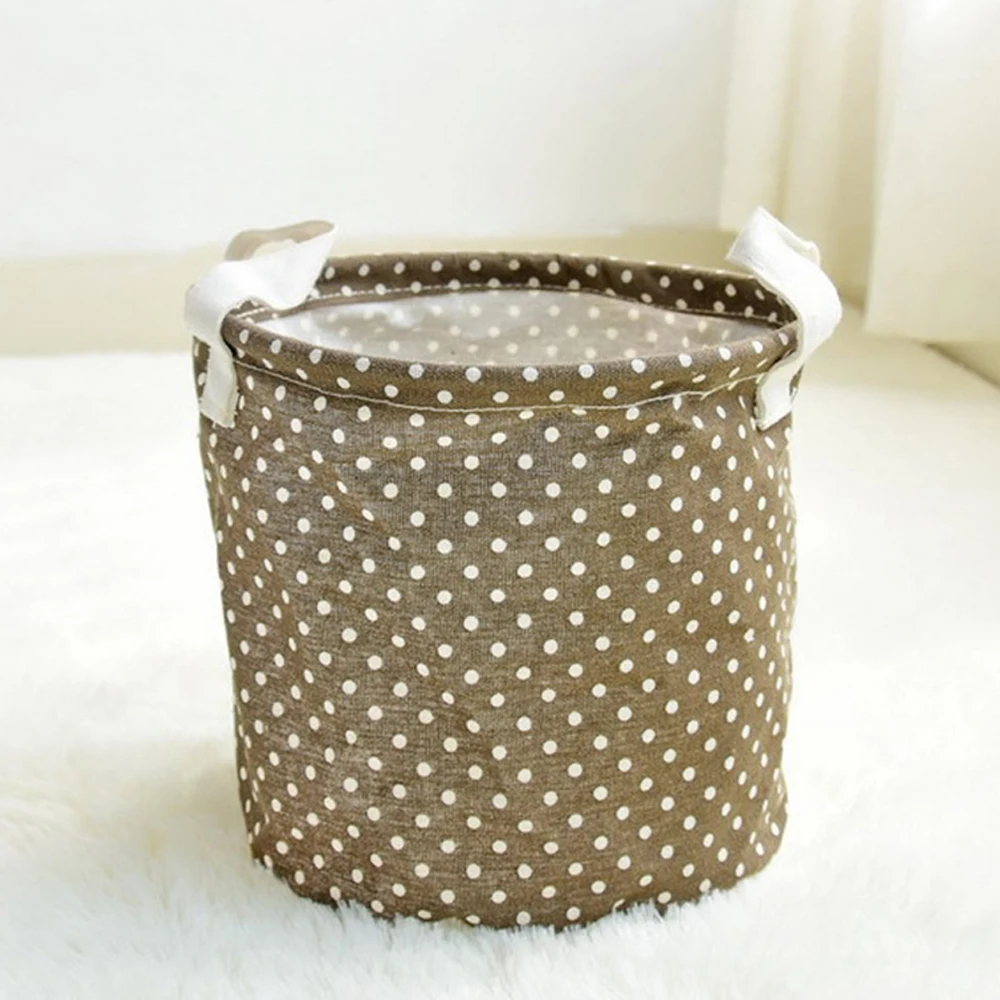 Маленькая корзина для хранения складная сумка Настольная мелочей из хлопка и