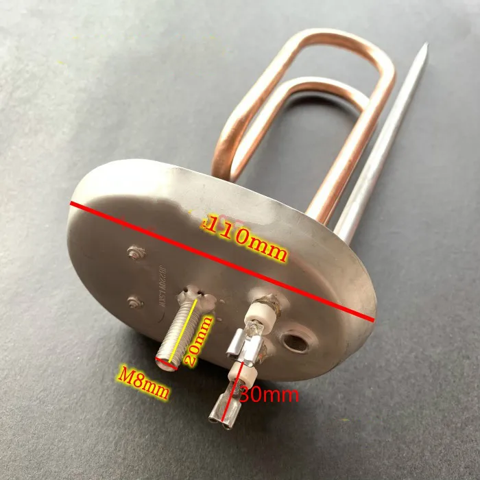 Электрический нагревательный элемент трубка с 2 отверстиями для контроля