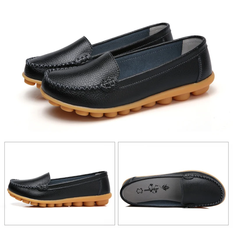 Женская обувь на плоской подошве женская из натуральной кожи сезон осень женские