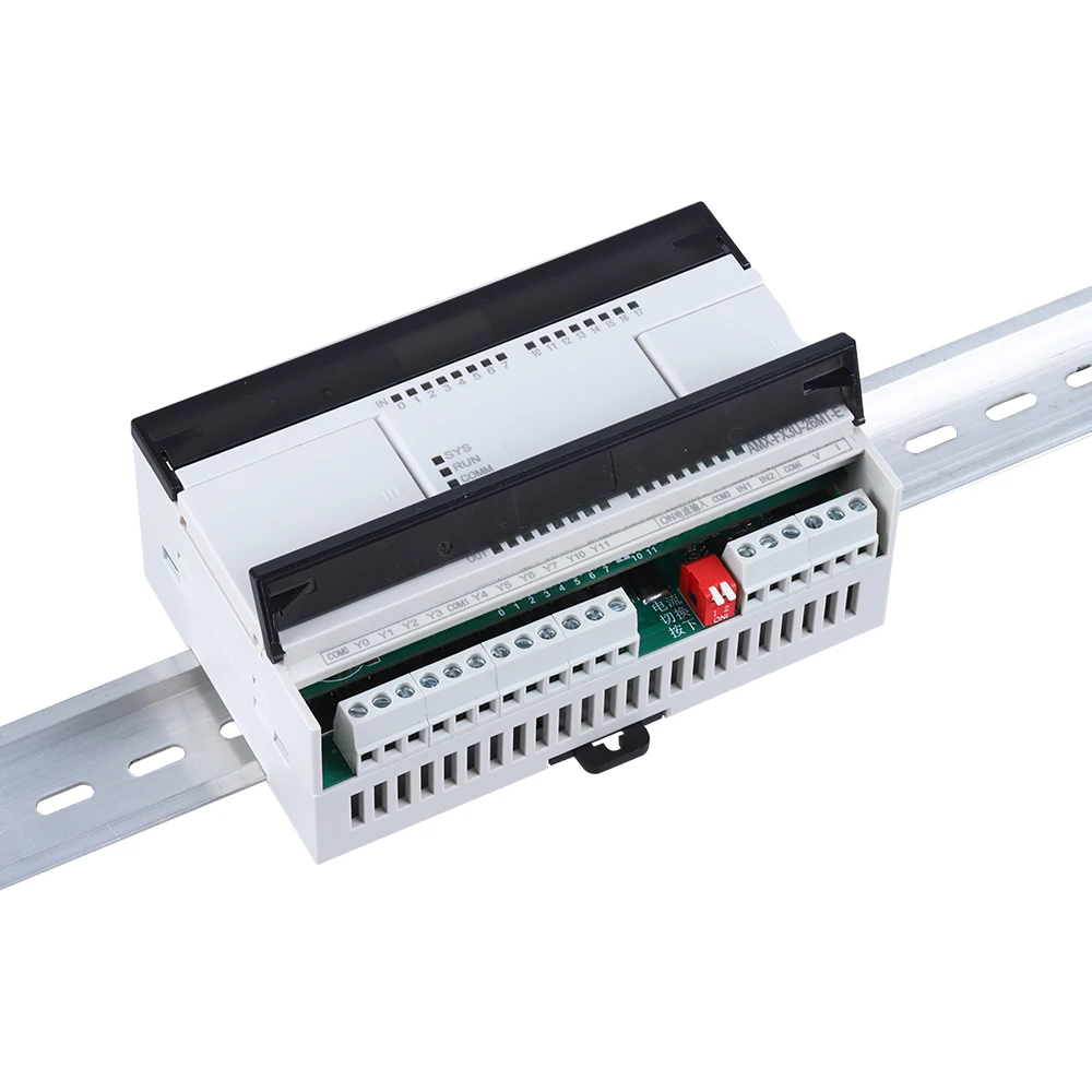 AMX-FX3U-26MR Compatible Mitsubishi MELSEC PLC Relay 2AI/1AO 16DI/10DO Ethernet MODBUS function USB-SC09-FX Programming Cable |