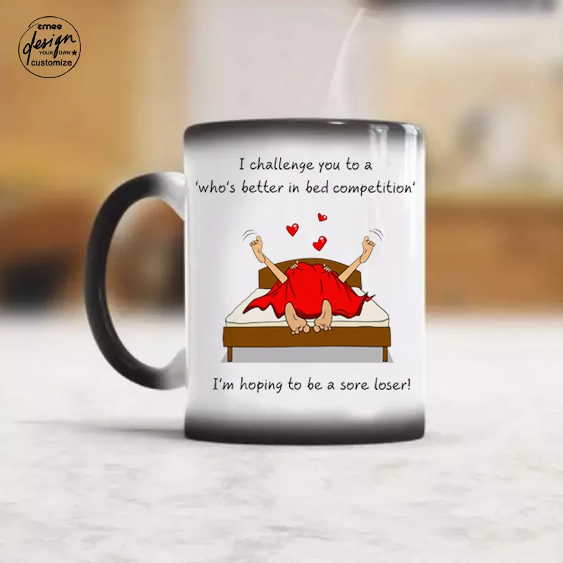 

Color Changing Cups Ceramic Coffee Cup Mug Magic Personalized Funny Couple Mug Gift Color Changing Mugs Funny Gift for Her Him