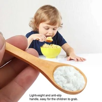 table spoon 30pcs mini natural wooden children spoon kitchen condiment tool coffee royal style fork tablespoons