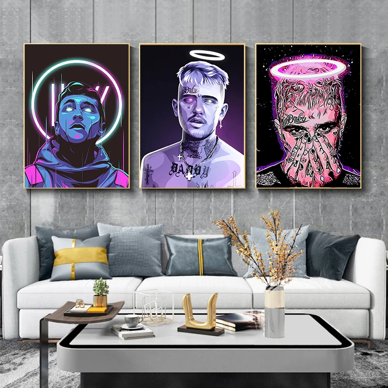 

Abstract Graffiti Art Famous Hip Hop Rap Music Singer Stars Modern Wall Poster Prints Canvas Painting in Livingroom Home Decor