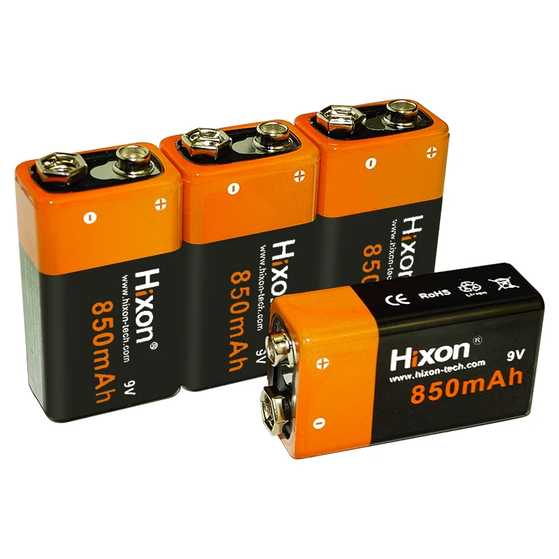 Перезаряжаемый литий ионный аккумулятор и зарядное устройство 9 в 6F22 850 мАч для