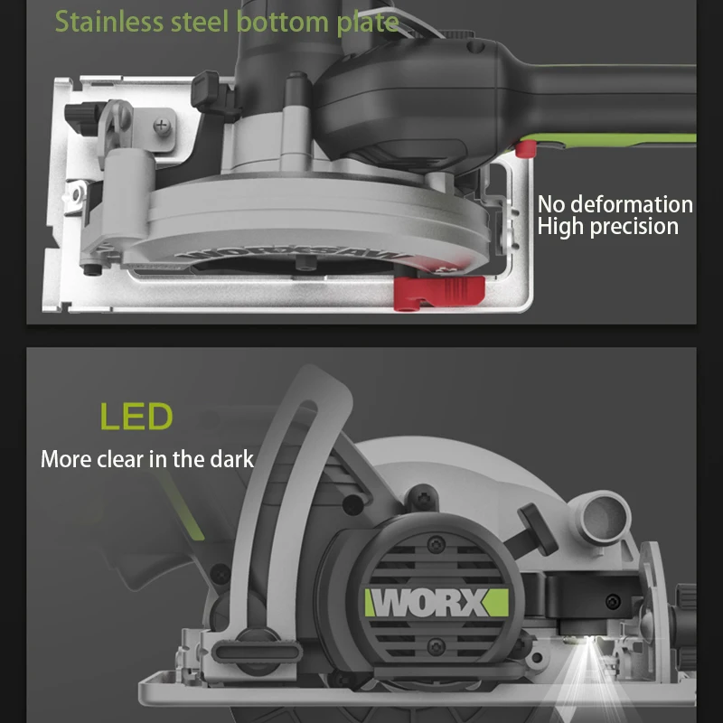 Worx Professional Tool WU535 Brushless Motor 140MM Cordless Circular Saw 45 /90 Degree cutting Powershar Battery 4Ah | Инструменты