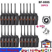20pcs baofeng bf888s walkie talkie 5w uhf 400 470mhz ham cb radio 16ch bf 888s with earpiece program cable bf 888s transceiver