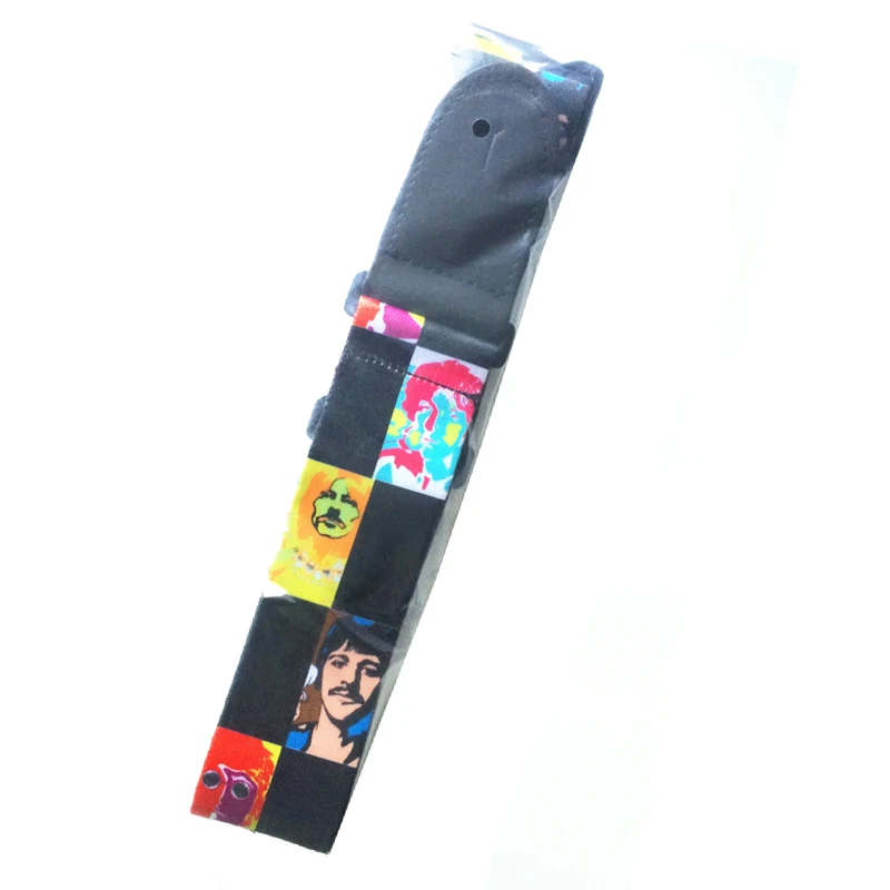 All Men Head Portrait Colourful Print Jacquard Strap with Leather Ends Adjustable Buckle for Acoustic Classical Guitar | Спорт и