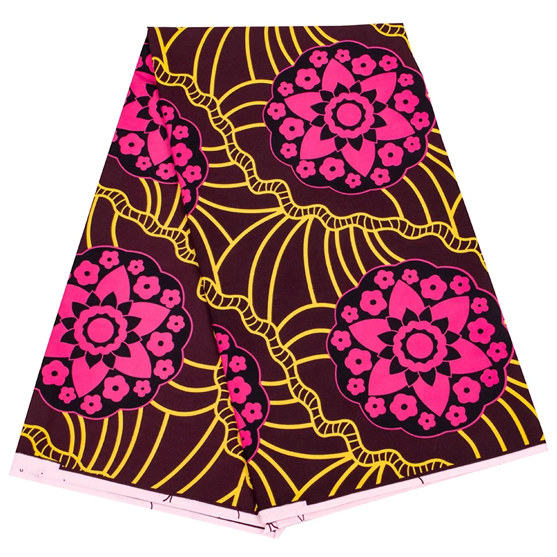 

High quality Original wax 100% polyester african fabric african wax print fabric 2021 latest 6yards of wax fabric