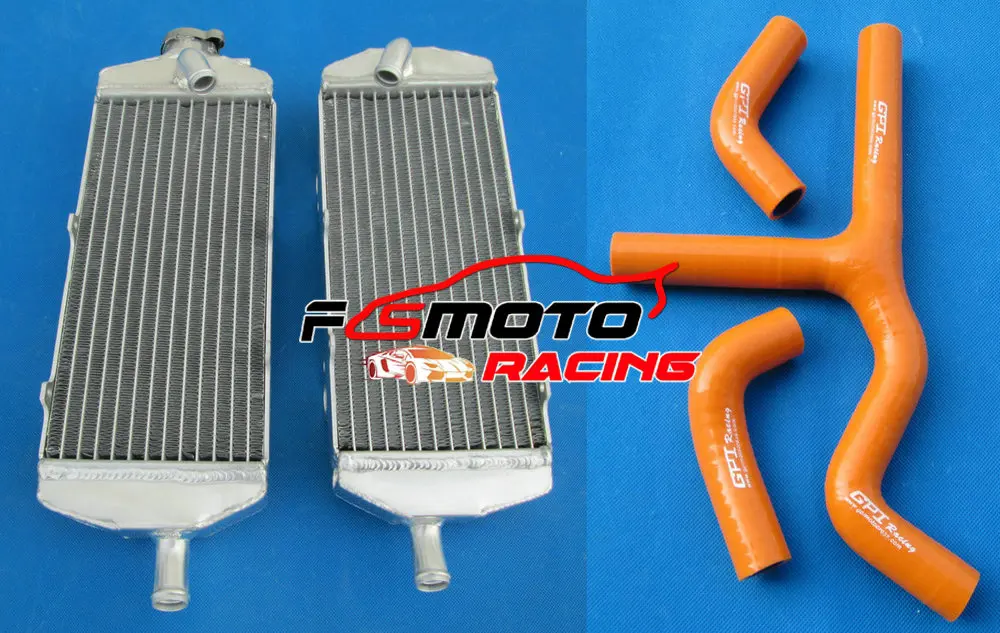 Алюминиевый радиатор + 3 шт. шланга для KTM 400 450 525 540 SX EXC MXC SXS FMX 2002 2007 560 SMR 2006
