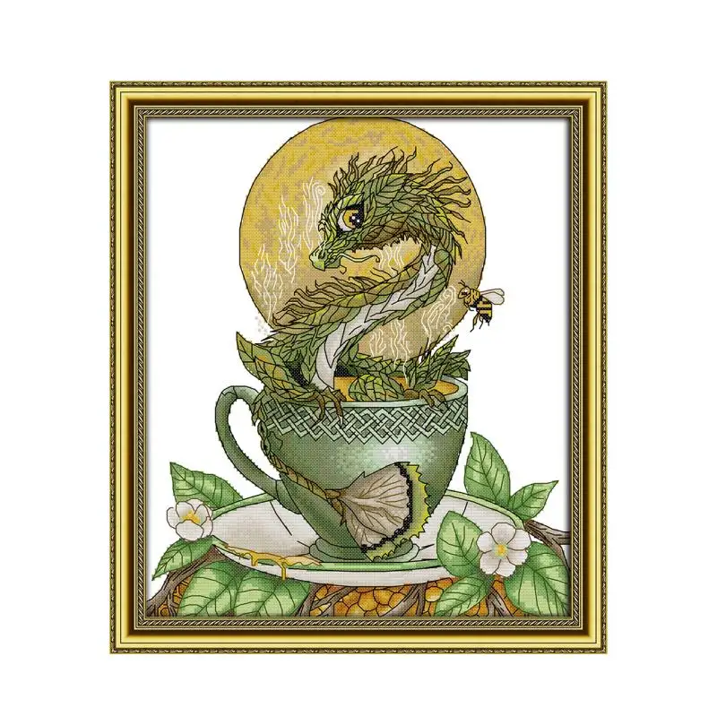 Набор для вышивки крестиком в виде динозавра дракона животного 18 карат 14 11