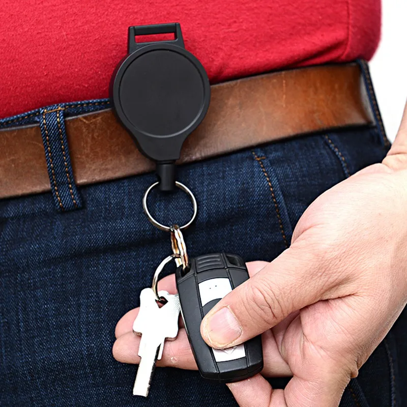 

Thickened 60cm Coated Stainless Steel Wire Rope, 1mm In Diameter Telescopic Key Ring