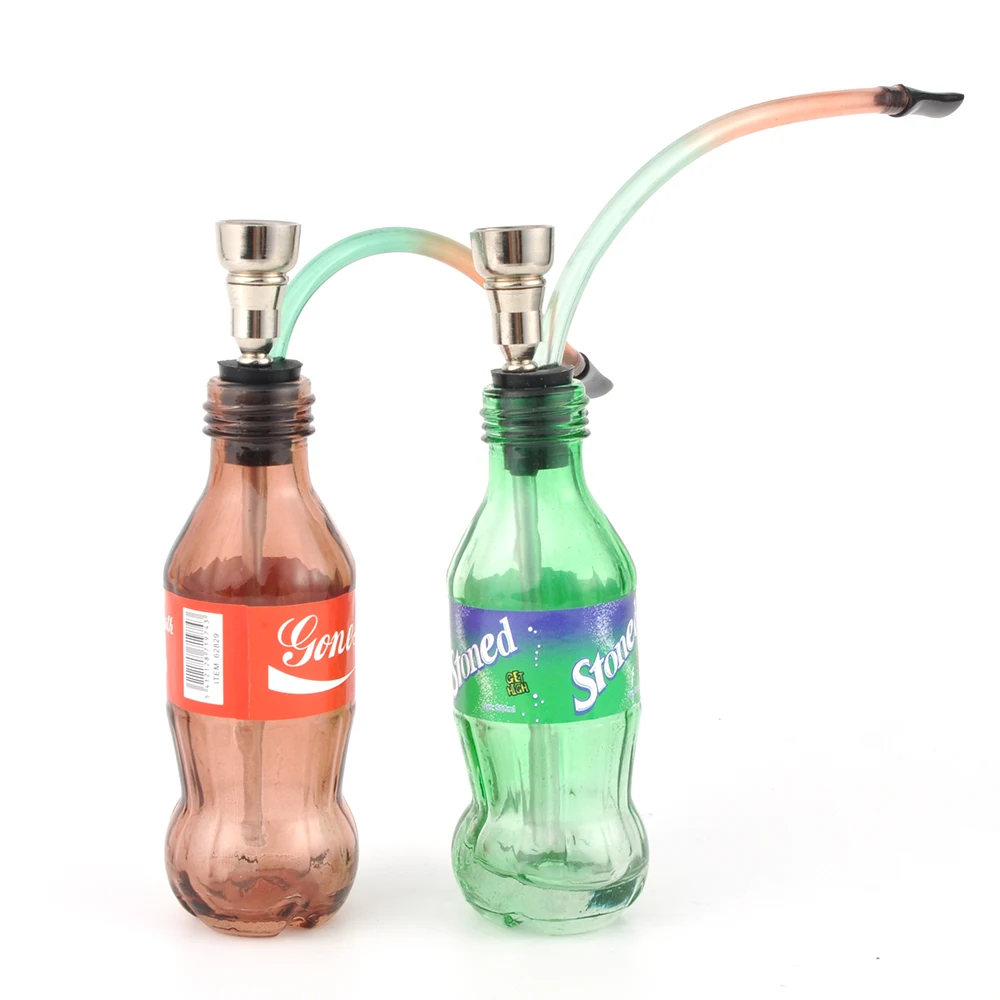 

Portable Mini Hookah Shisha Glass Bottle Water Pipe Tobacco Smoking Metal Tube with Filter Smoking Gifts Pipes for Smoking Weed