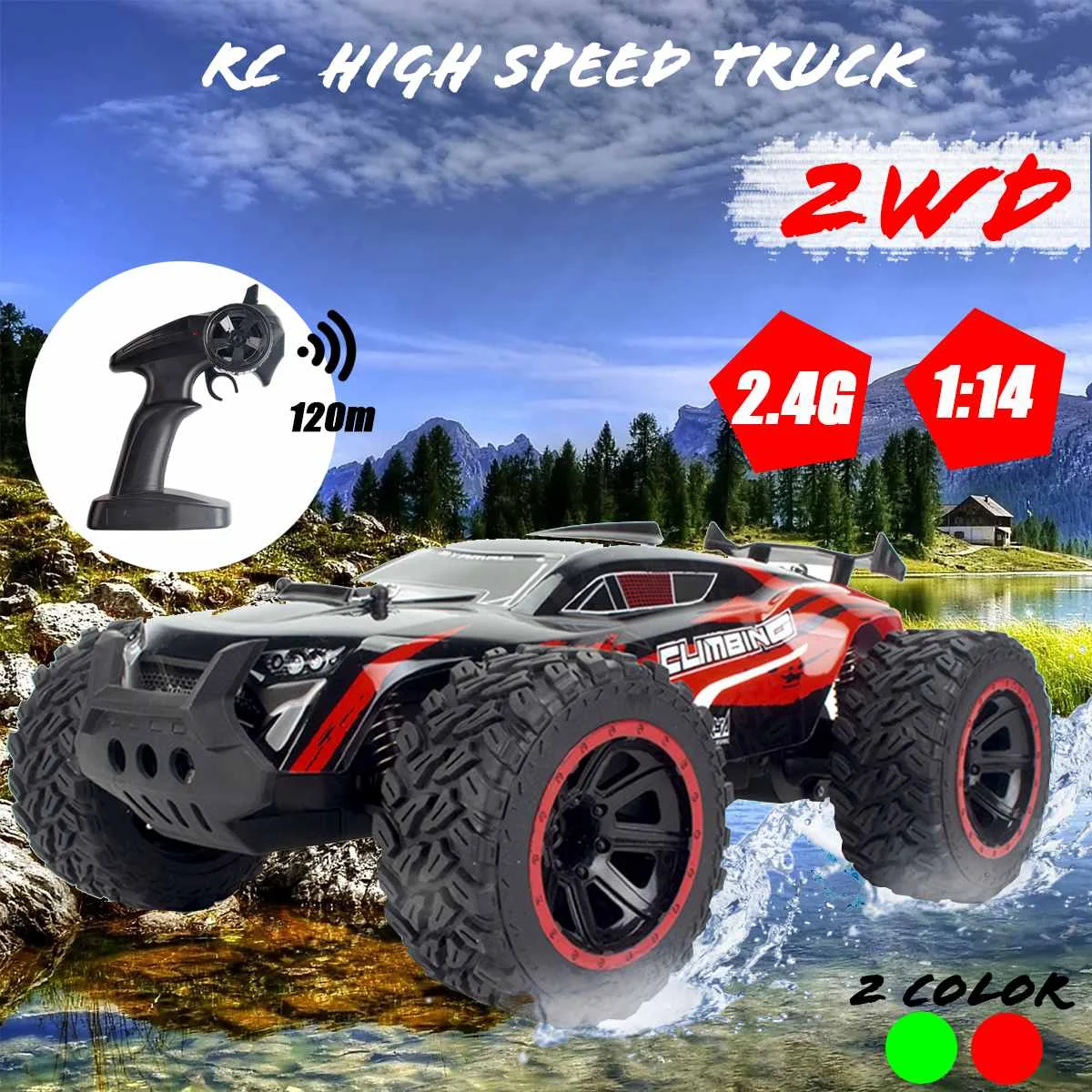 1:14 70 км/ч 2WD RC пульт дистанционного управления для бездорожья гоночных