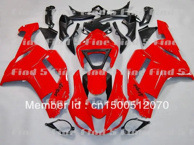

High Quality Red Black For KAWASAKI ZX6R 07 08 ZX 6R 07-08 ZX-6R 2007 2008 2007-2008 ABS Fairing Kit