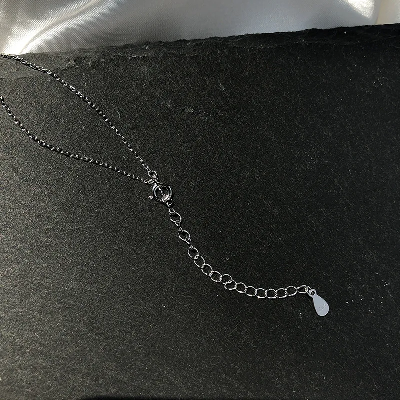 

New Arrival 925 Sterling Silver Moon Statement Necklace For Women Girls Fashion Jewelry 2021 Trend Wholesale