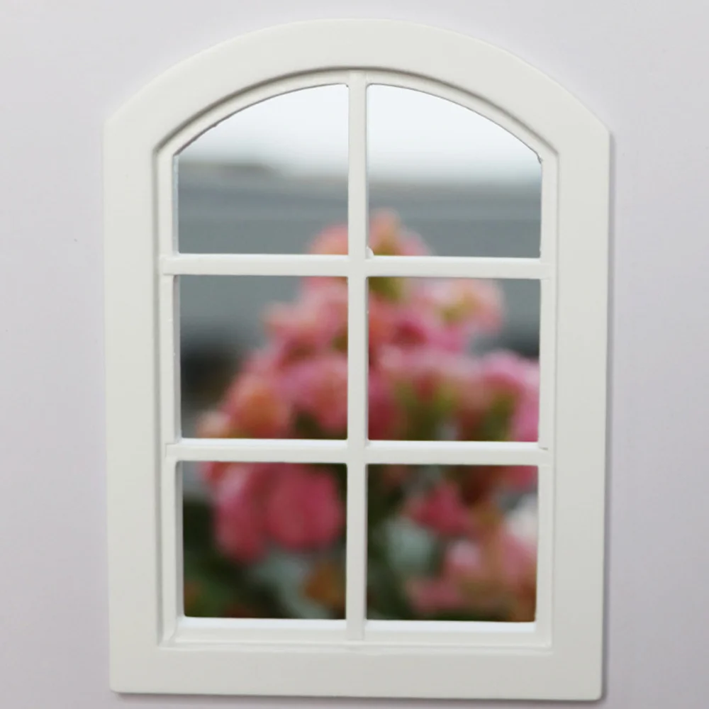 

1pc Simulated Six Lattice Window Frame Layout Prop Ornament (White)