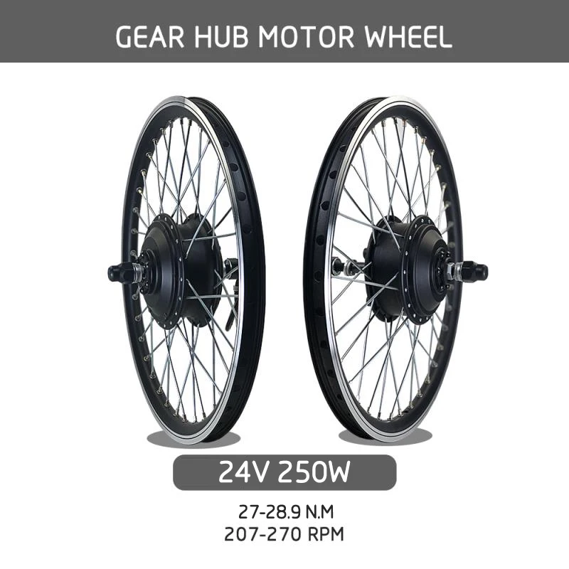 Verkaufen Motor Rad Bike Kit 24V 250W Elektrische Motor Elektrische Rad Kit 16-20 Zoll Hinten Kassette Elektrische Motor Für Fahrrad