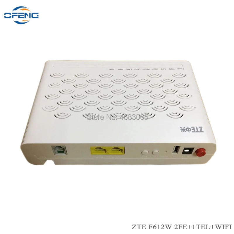 Оригинальный Новый GPON ONU ONT ZTE F612W 1GE + 1FE 1TEL Wifi английская прошивка ZXHN маршрутизатор