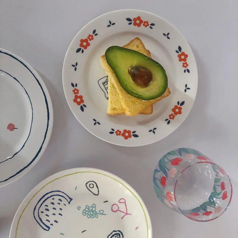 1 шт. костяная китайская тарелка Забавная детская иллюстрация узор Европейский