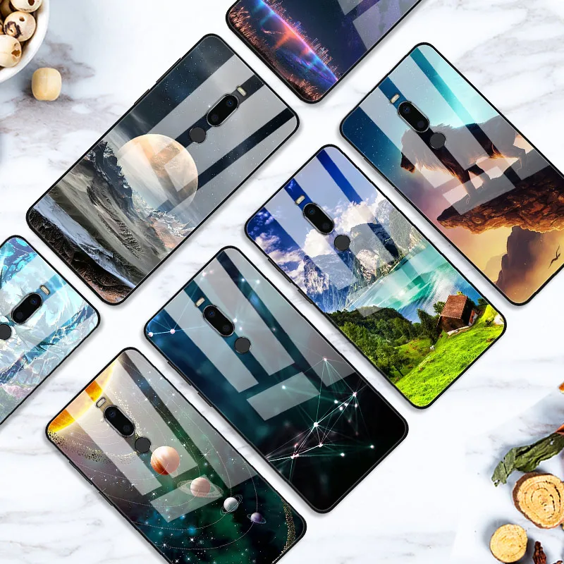 Чехол для Meizu M8, чехол из закаленного стекла «Планета космос», чехол из стекла для Meizu M8 M813H, чехол-бампер из ТПУ для Meizu M 8 M8 Shell